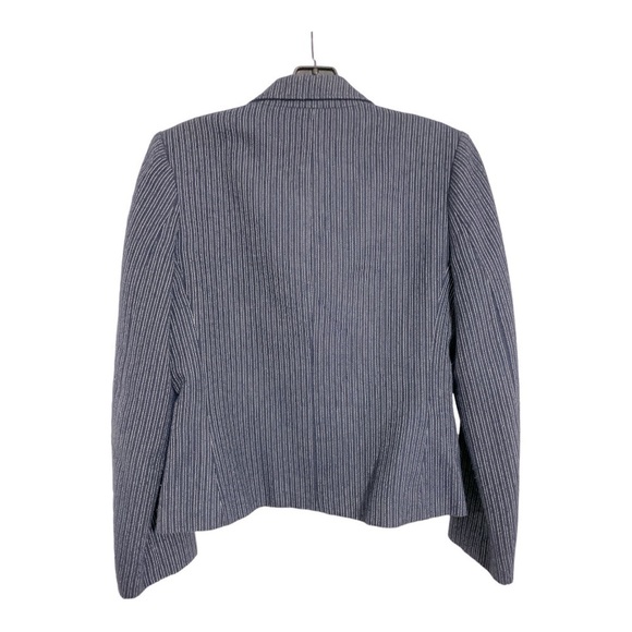 A Patrick Shea Creation Vintage Wool Lined Blue striped Suit size 8 - Picture 3 of 11